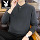 Playboy (PLAYBOY) Henry collar sweatshirt men's long-sleeved T-shirt men's spring and autumn half turtleneck inner layering shirt men's slim fit clothes 77012 white M recommended 90-105Jin Jin equals 0.5 kg