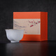 Jingdezhen official ceramic flower-flowered teacup Kung Fu tea set for home tea making master cup white porcelain tea drinking cup high-end gift brocade flower-flowered cup-Tianqing 1 piece
