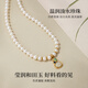 Qlady Butterfly Gourd Freshwater Pearl Necklace Women's Silver Jewelry Hetian Jade Pendant Jewelry Mother's Birthday Gift for Mom