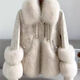 Gu Bing Haining's new fox fur coat for women, young style fur one-piece sheepskin coat, fashionable black M recommendation (85-110Jin Jin equals 0.5kg)