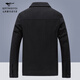 Septwolves Jacket Men's Autumn Lapel Solid Color Wool Jacket Business Casual Wool Warm Easy-Care Commuting Top