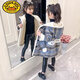 G.Duckkids Girls 'Girls' Jult 'Winter 2024 Новое утолщенное детское модное содержание хлопкового пальто средней длины средней длины.