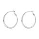 Lnieer Xu Wo Dazzling Zhao Lusi Xu Yan Same Style Hoop Earrings Women's High-Quality Plain Hoop Ear Clip Large Hoop Earrings 4cm Silver Zhao Lusi Xu Yan Same Style