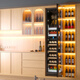 Kelati red wine cabinet constant temperature wine cabinet home 2 meters high large capacity can be embedded in the living room glass door frost-free wine cabinet villa wine cabinet tea preservation cabinet beer and wine display cabinet 2 meters high single temperature red wine single layer full 270L
