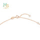 Chow Sang Sang 18K rose gold small round beads double ring color gold necklace women's model 91979N47 cm