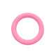 Silicone teether food grade hole ring chewing gum for babies to prevent falling off during oral period, light gray 1 pack