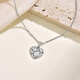 Lossot I Heart You Fashionable Love Shaped Platinum Pendant Women's pt950 Platinum Necklace as a Birthday Gift for Your Girlfriend and Wife