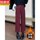 Hengyuanxiang 2025 New Cigarette Down Cotton Pants Women's Winter Outerwear Straight Fit Loose Warmth Slimming Northeastern Narrow Cotton Pants Black High Quality 2XL (Recommended 125-135 Jin Jin equals 0.5 kg)