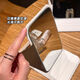 Makeup mirror, portable folding small mirror, special make-up mirror for student dormitory, portable make-up mirror for women, men, portable, home desktop make-up mirror for travel, Zebra Frosting-Small size 7*10.8cm