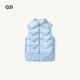 Q21 Oh Oh Goose Velvet Vest School Uniform Artifact for Children and Boys 95 Velvet Class A Liner to Keep Warm, Milk Blue 90 cm