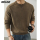 Lords Sweater Men's American Henley Collar Wool Sweater Men's Autumn and Winter Retro Round Neck Button Casual Warm Sweater Men Carbon Gray XL Recommended 130-145Jin Jin equals 0.5kg