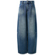 Three-color plus velvet 2025 winter new scimitar jeans casual loose trousers simple M haze blue L 165/72A