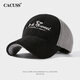 CACUSS baseball cap for women in winter, warm and windproof, small peaked cap, fashionable and versatile outdoor hat for women, black and gray