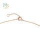 Chow Sang Sang 18K gold love secrets to please your heart moon diamond necklace 89829U price 47 cm