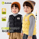 Dudujia children's vest thickened autumn and winter New Year red boys' vest winter warm children's clothing girls' cotton vest vest off-white 90