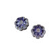 Mullein Tanzanite Stud Earrings All-over Sterling Silver
