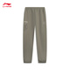 Li Ning Wade Series | Warm and waterproof sports trousers with velvet for men, 25 new style, versatile and loose sports pants, palm wood brown-3 L