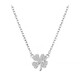 Simple cold style necklace, silver four-leaf clover necklace, women's niche light luxury new lucky leaf pendant necklace, silver four-leaf clover necklace, one FX model, no Specifications