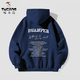 Woodpecker hooded sweatshirt for men in autumn and winter American letter print design loose thickened velvet jacket trendy hoodie top white gray (regular style) XL recommended weight 120-140Jin Jin is equal to about 0.5 kg