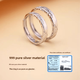 Chow Tai Fook Light Luxury Couple Rings Pure Silver 999 Silver Rings A Pair of Light Luxury Niche Pure Silver Wedding Rings for Couples Jianjia Bailu Official Certificate + Counter Gift Box Opening Adjustable