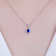 Tingliang 0.6 carat Sri Lankan natural sapphire pendant for women in 18k gold set with diamonds for Qixi Festival with 18K gold necklace