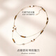 Qlady tiger eye stone double-layered pearl necklace women's long high-end light luxury niche 2025 new autumn and winter sweater chain accessories