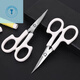 Shushe warped head embroidery scissors stainless steel elbow small scissors hand-cut warped head round head eyebrow scissors curved scissors resistant medium size