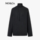 MO&Co. Tops 2025 new winter products include Tencel wool knotted pile collar, loose high-intelligence gray tone MBE4TOPT03 dark floral gray M /165