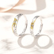 Lao Fengxiang S925 Koi ripple couple rings silver jewelry Koi ripple couple rings separated color men + certificate + brand gift box