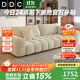 DDC cream style fabric sofa puff marshmallow sofa living room modern small apartment chenille velvet cloud sofa 2.0M straight standard version - pine frame + cloud velvet