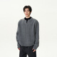 Oiro's shop American retro twist design sweater men's lazy high-end Henry collar sweater couple trend gray XL
