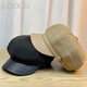 SASOCD autumn and winter duck-tongued hat for women Japanese casual retro painter's hat beret showing face little British all-match octagonal hat black one size fits all adult 54-58 adjustable