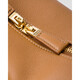 PRADA Women's caramel calfskin metal zipper handbag 1BA444_2CYS_F03BH_V_OVX 1BA444_2CYS_F03BH_V_OVX