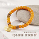 Potala Palace Beeswax Agarwood Bracelet Single Circle Beads for Men and Women 925 Silver Wooden Transfer Bead Bracelet as a Birthday Gift for Girlfriend