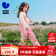 Mini Balabala Loose Denim Overalls for Girls Baby Soft and Sweet Overalls Trousers Autumn New Pink Color 01315 140