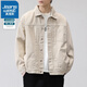 Jeanswest Spring and Autumn Denim Jacket Men's Trendy Brand 2025 New Cotton High Street Work Jacket Loose Casual Top MS323 Mi Xing L 130-150 Jin Jin equals 0.5 kg