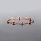 Junshi ruby bracelet 18K gold light luxury inlaid with stars holding the moon and colorful treasures for wife and girlfriend ruby bracelet