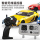 Children's remote control car boy's four-wheel drive drift racing electric toy car model rechargeable car drop-resistant cool sports car 23cm convertible Lamborghini Aurora Green