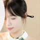AIF's simple sandalwood and Hotan jade hairpin for women's updo hairpin, new Chinese style Hanfu cheongsam and headwear, birthday gift for girlfriend. Simple Hotan and jade sandalwood hairpin.
