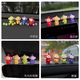 Yusenyi's new Tiantianbaobao car ornaments creative car center console interior electric rearview mirror desktop set 4 dolls + 12 partners with traceless glue