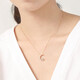 Chow Sang Sang 18K gold love secrets to please your heart moon diamond necklace 89829U price 47 cm