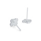 Mengjinyuan platinum earrings, four-leaf clover, brushed and sparkling, PT950 platinum, birthday gift for girlfriend, weighing about 2.45g
