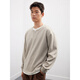 GXG men's fake two-piece sweatshirt 25 autumn new round neck T-shirt Henry shirt top oatmeal color 170/M
