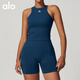 ALO YOGA American ALO yoga clothing suit yoga women's fitness running sports suit Pilates texture training tights khaki vest M