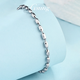 GsunG platinum oval laser bead bracelet for women PT950 pure platinum laser bead small flower chain niche design priced by gram contact before bidding