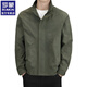 ROMON casual jacket men's new stand-up collar simple spring and autumn new outdoor workwear trendy upper clothes men's green regular L 125-145Jin Jin is equal to 0.5 kg