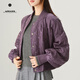 AMASS autumn and winter fashionable and versatile small style classic rhombus top jacket for women 5400844 plum purple M 3 size