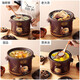 Electric stew pot, steamer, electric cooking pot, stew pot, casserole pot, stewing and steaming, all-in-one food supplement pot, stew pot, electric stew pot, electric casserole pot, stew pot, water-proof porridge, multifunctional brown 1.5L mechanical manual model