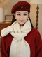 Xiaohongshu's popular 2024 new autumn and winter warm and elegant fashionable little painter's hat beret Ancora red woolen beret one size
