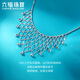 Lukfook Jewelry Platinum Necklace Lace Galaxy Platinum 950 Necklace Choker Clavicle Chain Price Approximately 10.89 grams